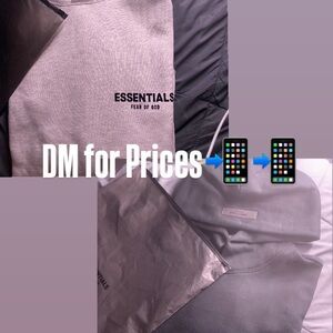 Fear of God Essentials Sweatshirt in Light Gray and Black